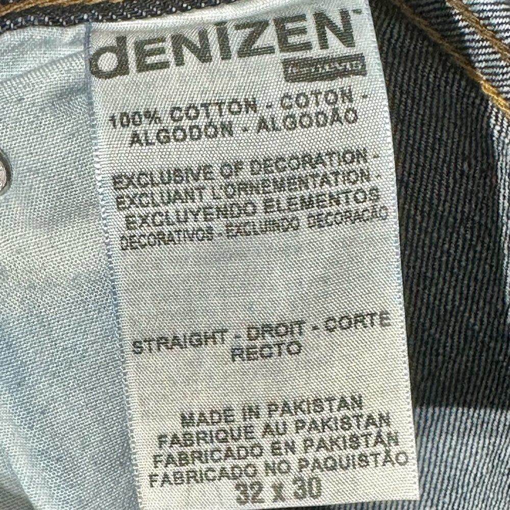 Denizen from Levi's 281 Straight Fit Men's Black Wash Jeans 32x30 - Picture 6 of 8